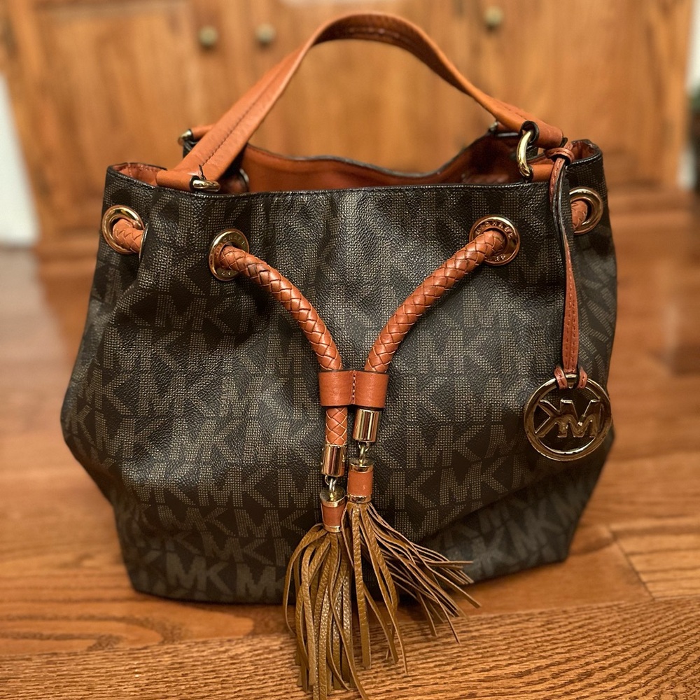 Marina Signature Canvas Tote with Tassel